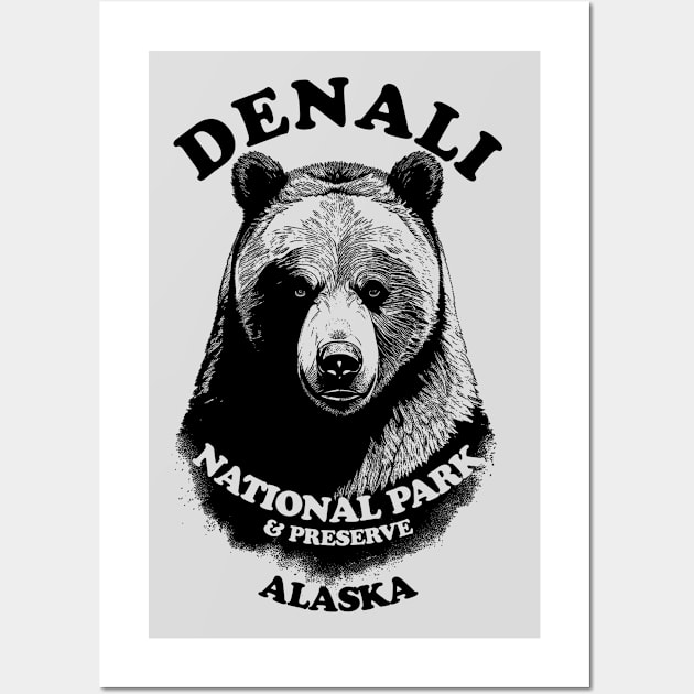 Denali National Park Home Of The Grizzly Bear Wall Art by TMBTM